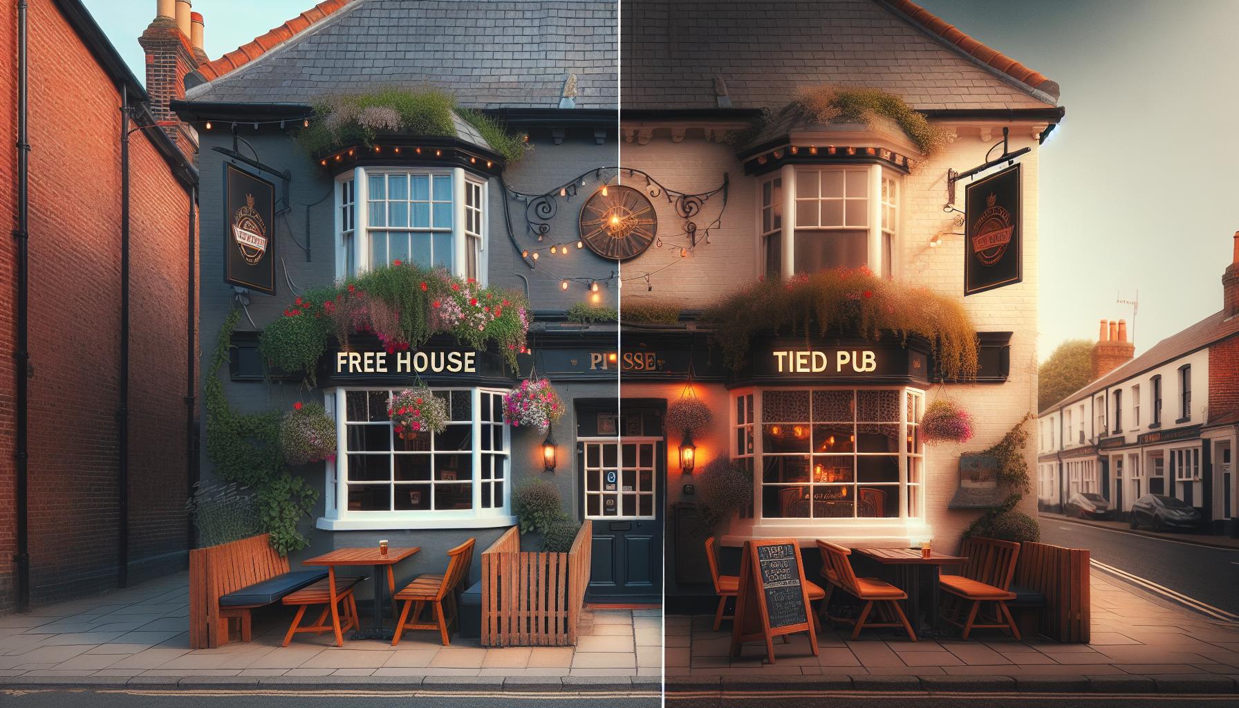 Comparing Free Houses and Tied Pubs